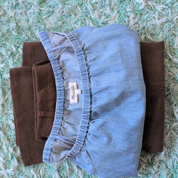 Brown Button-Front Women's Skirt & Madewell Denim Top - XS - Picture 8 of 8
